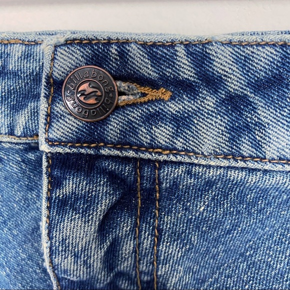 Billabong Juniors Bias Cut Knee Length Denim Skirt - Picture 3 of 9